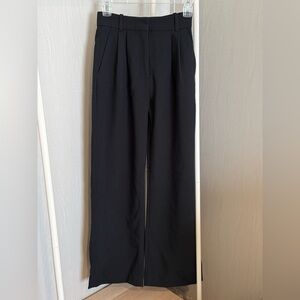 Abercrombie & Fitch Black Tailored Wide Leg Trousers, 25 curve love